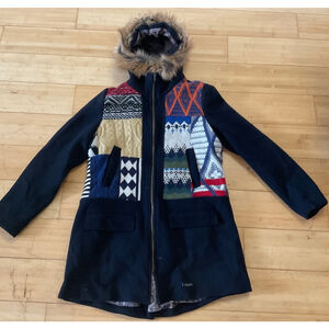 desigual jacket size medium patchwork aztec
